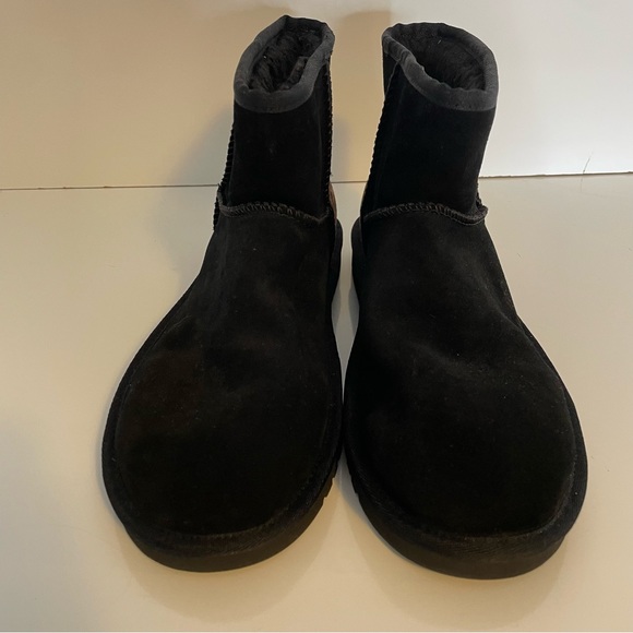 NWOT Koolaburra UGG Mini II Leopard print black suede fur ankle booties 10 - Picture 6 of 15